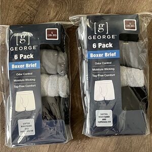 12 Pairs George Boxer Briefs Size Small(28-30) New